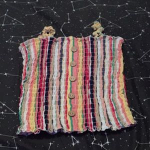 Striped button shirt